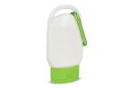 Sonnenschutzlotion mit Karabiner SPF30 aus recyceltem Material 30ml Hellgrün