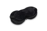 Travel eyemask pillow with zippered case Black