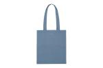 Shopping bag recycled cotton 38x42x10cm Aztec blue