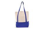 Shopping bag OEKO-TEX® cotton 140g/m² 40x10x35cm Aztec blue