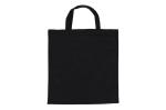 Einkaufstasche OEKO-TEX® 140g/m² 38x42 cm kurze Henkel Schwarz