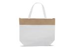 Beach cooler bag cotton/jute 42x10x30cm Ecru