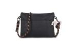 Crossbody Tasche mit Paracord-Gurt Schwarz