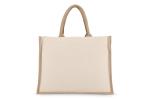 Jute-Baumwolle Tragetasche OEKO-TEX® 42,5 x 19 x 32cm 320g/m² Beige