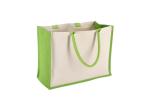 Jute-Baumwolle Tragetasche OEKO-TEX® 42,5 x 19 x 32cm 320g/m² Hellgrün