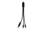 2-in-1 Charging Cable USB-A/C to USB-C &amp; Lightning Aluminium Black