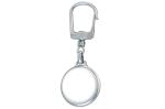 Keyring metal, round Flat silver