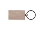 Key ring wood rectangular Timber