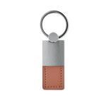 COLUMBUS PU and metal key ring Brown