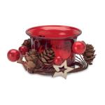 BOUGIE Christmas candle holder Red