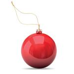 HAPPY BALL Christmas ball for sublimation Red