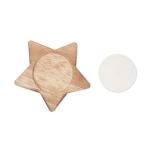 LOTUS Candle on star wooden base Timber
