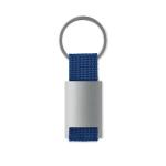 TECH Metal rectangular key ring Aztec blue