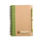 SONORA PLUS B6 recycled notebook with pen Lime