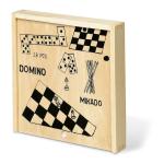 TRIKES 4 games in wooden box Timber