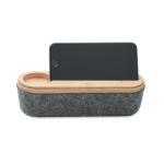 MILE RPET felt pencil case with lid Timber