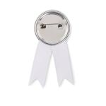 LAZO Ribbon style badge pin White