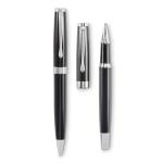 LYON SET Ball pen and roller set Black