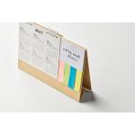 CALENDOO Tischkalender mit Memoblock Beige