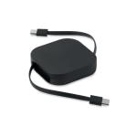 LINEA 100 Einziehbares Ladekabel 100W Schwarz