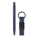 ESCRI SET Ball pen & PU Keyring set Aztec blue