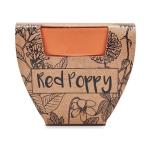 RED POPPY Terracotta-Topf Mohnblume Holz