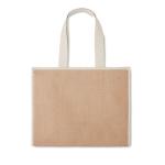 CAMPO DE GELI Jute and canvas cooler bag Fawn