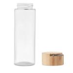 AMELAND Glass bottle 500ml bamboo lid Transparent