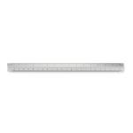 TRIA 30cm Ruler in aluminium Flat silver