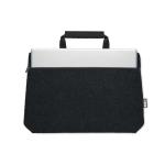 TAPLA RPET felt zippered laptop bag Black