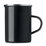 SILVER Metal mug with enamel layer Black