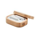 JAZZ BAMBOO TWS earbuds in bamboo case Timber