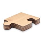 LEPY Set of 4 puzzle coasters Timber