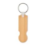 COMPRAS Bamboo euro token key ring Timber