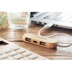 VINA C 3 Port 2.0 USB Hub Holz