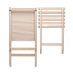 MARINERO Foldable wooden beach chair Fawn