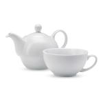 TEA TIME Teapot and cup set 400 ml White
