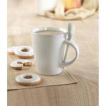 SUBLIMKONIK Sublimation mug with spoon White