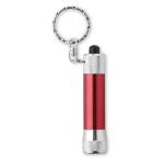 ARIZO Aluminium torch with key ring Red