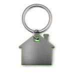IMBA House shape plastic key ring Lime