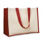 CAMPO DE FIORI Jute and canvas shopping bag 