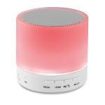 ROUND WHITE Round wireless speaker LED White