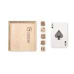 LAS VEGAS Cards and dices in box Timber