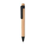 TOYAMA Bamboo/Wheat-Straw ABS ball pen Black