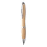 RIO BAMBOO Druckkugelschreiber ABS/Bambus Silber matt