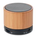 Round Bamboo wireless speaker Black