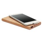 ARENA Wireless power bank in bamboo Timber