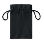 TASKE SMALL Small Cotton draw cord bag Black