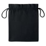 TASKE MEDIUM Medium Cotton draw cord bag Black