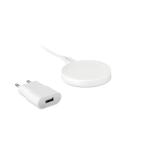 WIRELESS PLATO SET Wireless charger travel set White